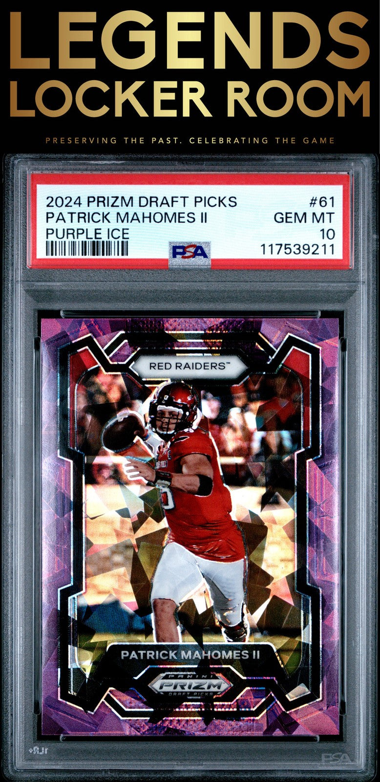 2024 Panini Prizm Draft Picks #61 Patrick Mahomes Ii Purple Ice PSA 10