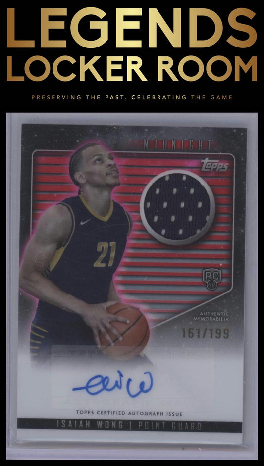 2023-24 Topps Midnight Isaiah Wong Rookie Jersey Auto Twilight /199