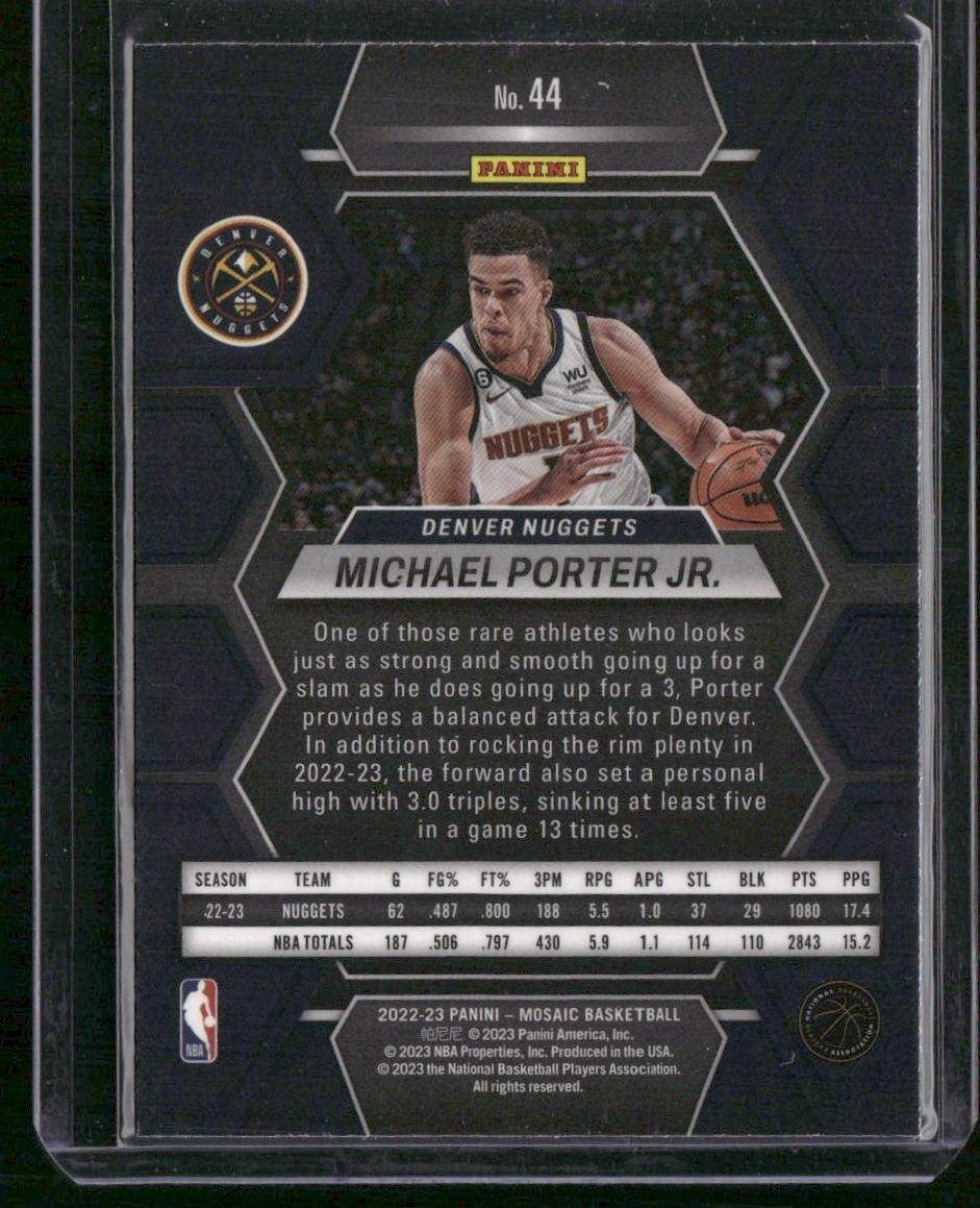 2022-23 Panini Mosaic #44 Michael Porter Jr.