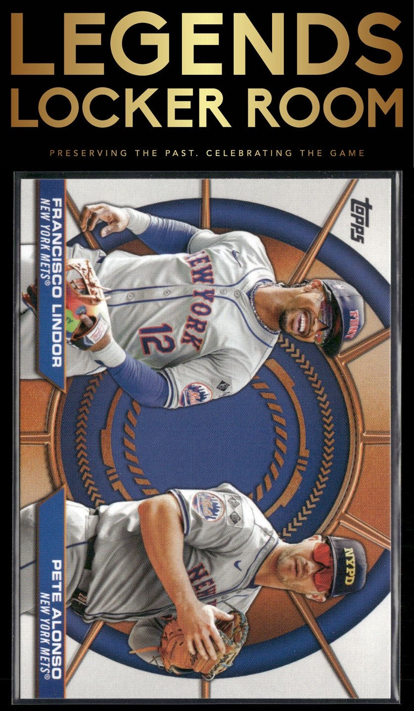 2025 Topps #DD-5 Francisco Lindor / Pete Alonso Dynamic Duos
