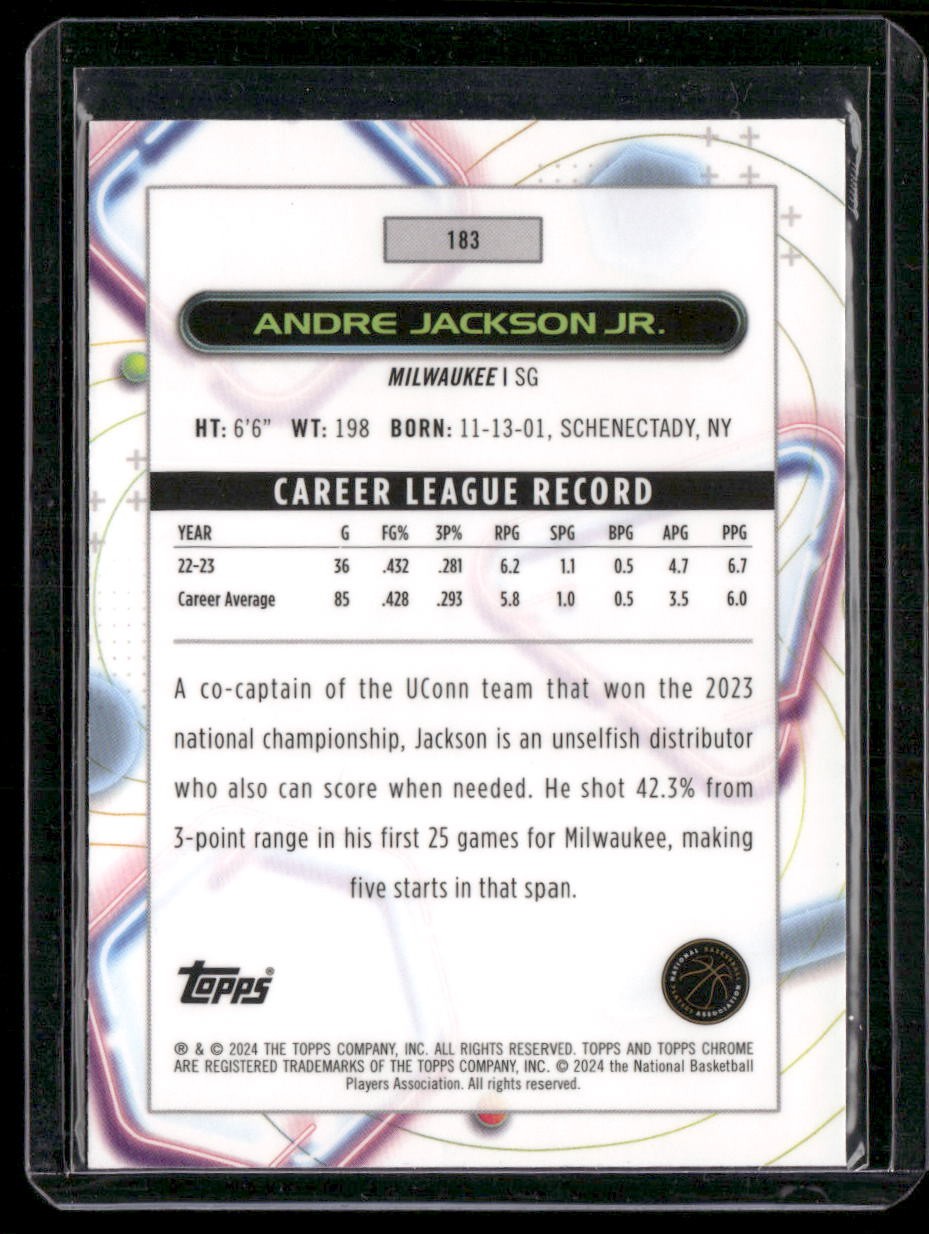 2023-24 Topps Chrome Cosmic #183 Andre Jackson Jr.