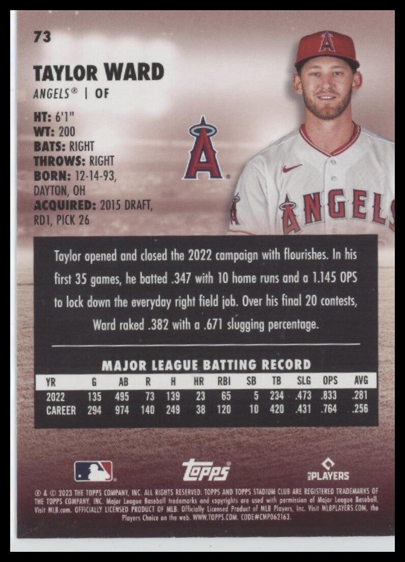 2023 Stadium Club #73 Taylor Ward