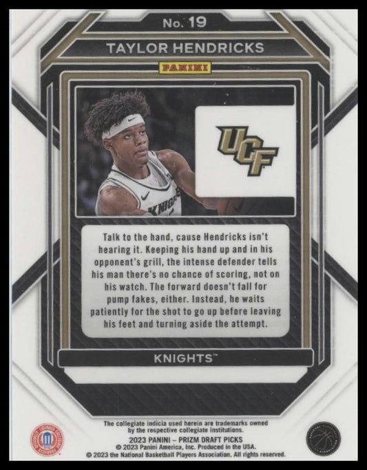 2023 Panini Prizm Draft Picks #19 Taylor Hendricks