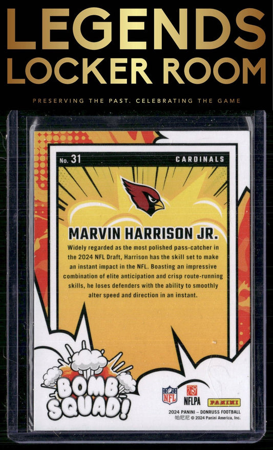 2024 Donruss #31 Marvin Harrison Jr. Bomb Squad