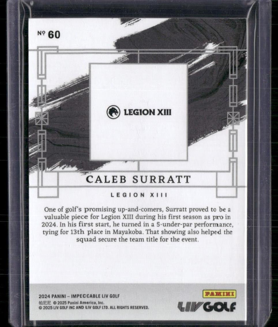 2024 Panini Impeccable LIV #60 Caleb Surratt Silver #/25