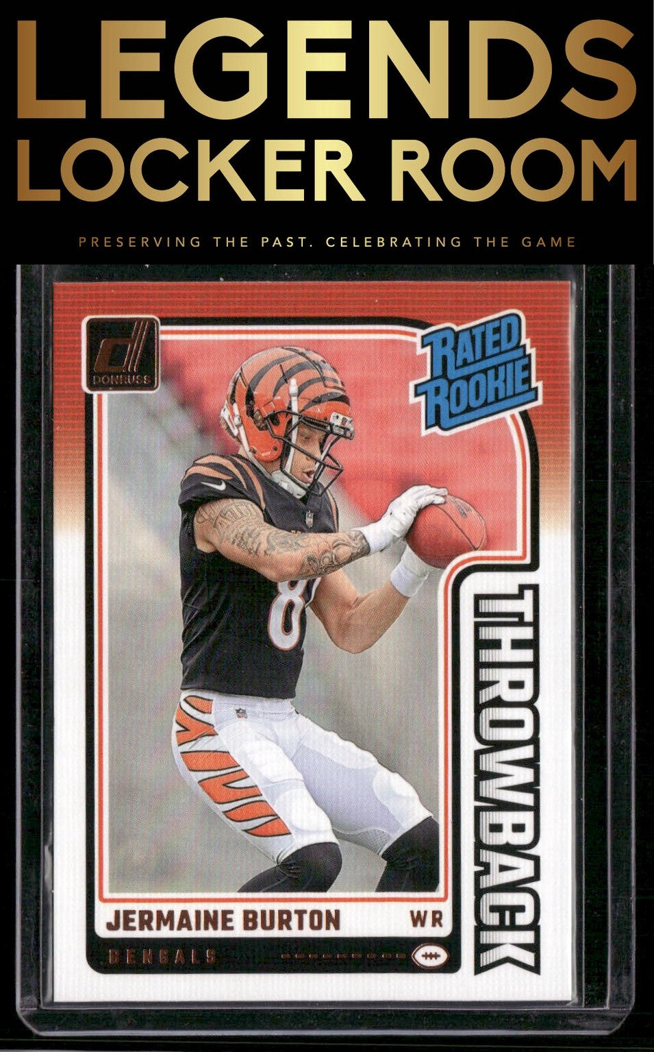 2024 Donruss #36 Jermaine Burton Rated Rookies Throwback