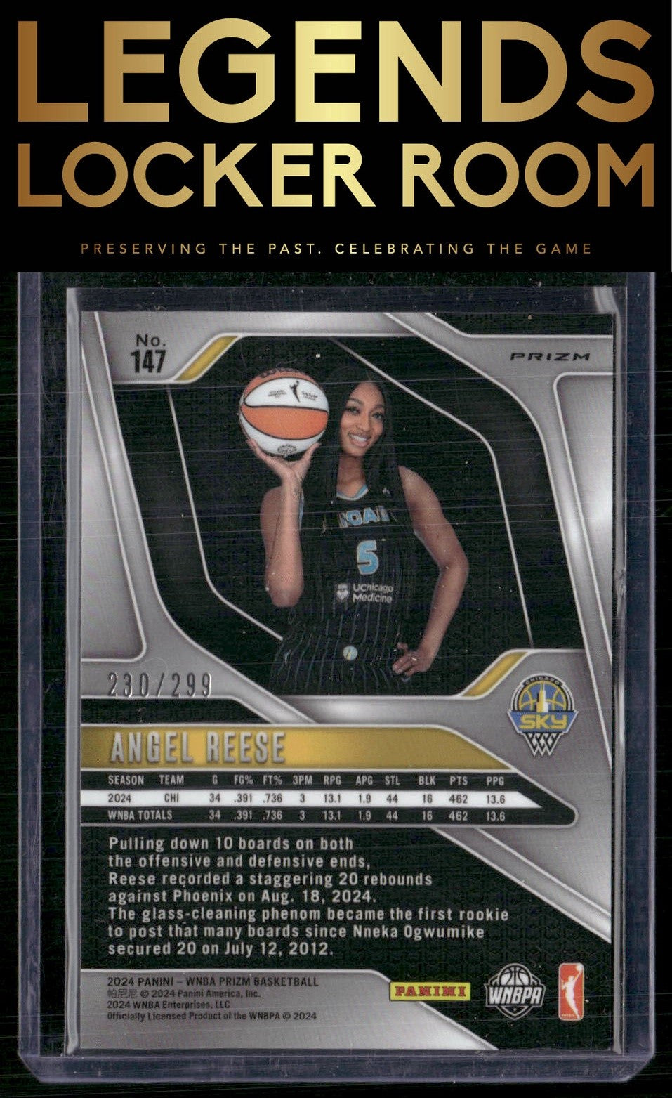 2024 Panini Prizm WNBA #147 Angel Reese Red Prizms #/299