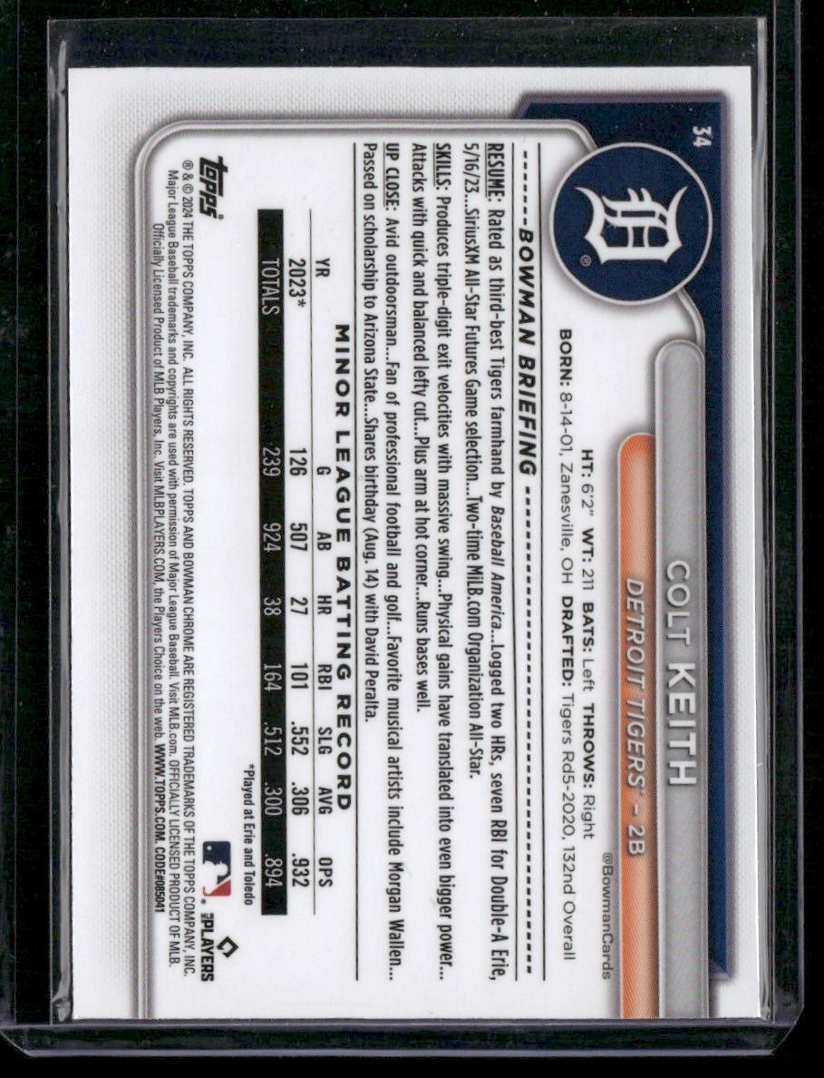 2024 Bowman Chrome #34 Colt Keith