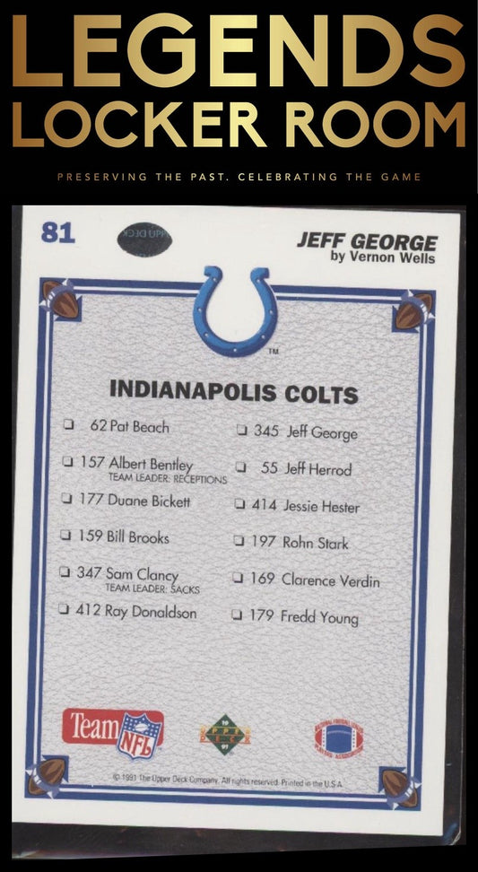 1991 Upper Deck #81 Jeff George