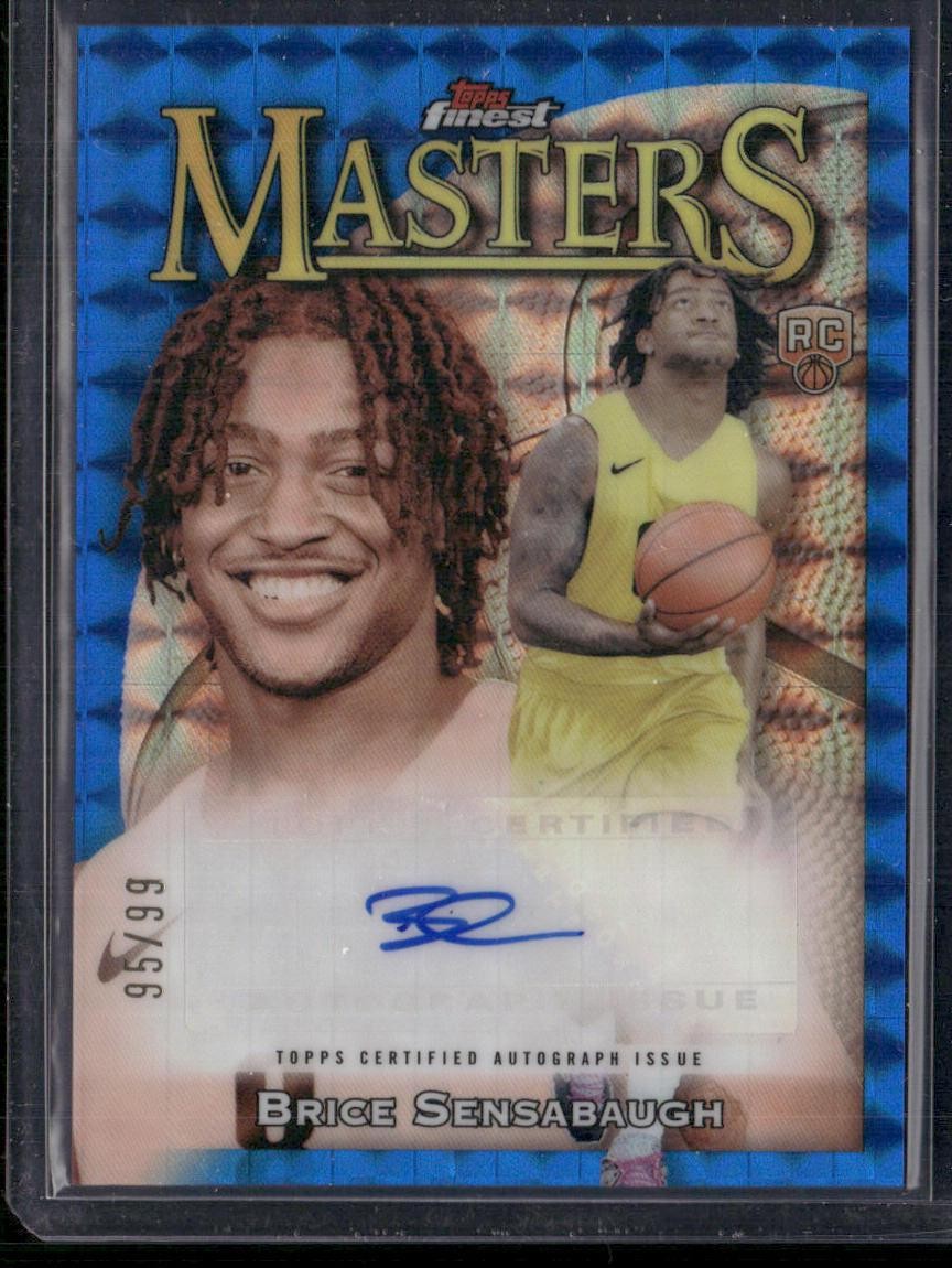 2023-24 Finest Brice Sensabaugh Masters Autographs Blue Geo Refractors #/99