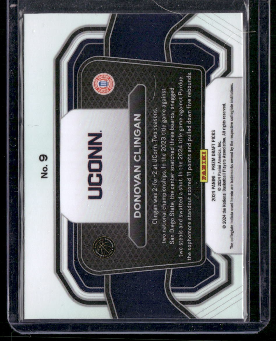 2024 Panini Prizm Draft Picks #9 Donovan Clingan Campus Legends