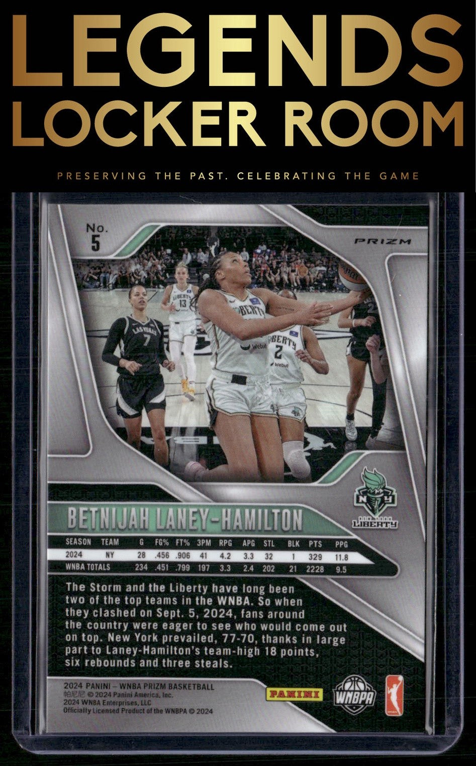 2024 Panini Prizm WNBA #5 Betnijah Laney-Hamilton Silver Prizms
