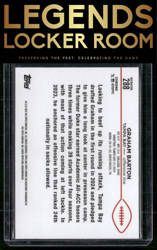 2024 Topps Chrome #288 Graham Barton Refractor