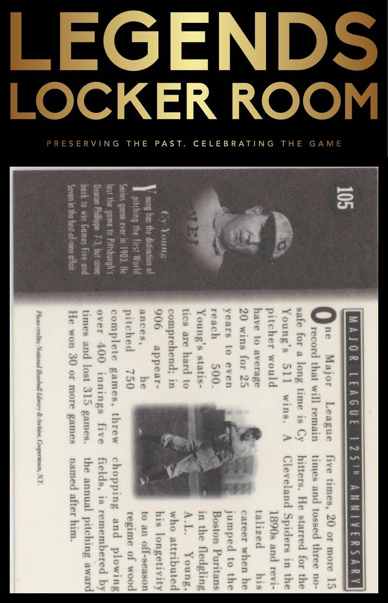 1994 Upper Deck All-Time Heroes #105 Cy Young 125th Anniversary