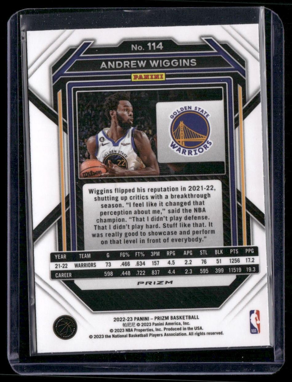 2022-23 Panini Prizm #114 Andrew Wiggins Prizms Silver
