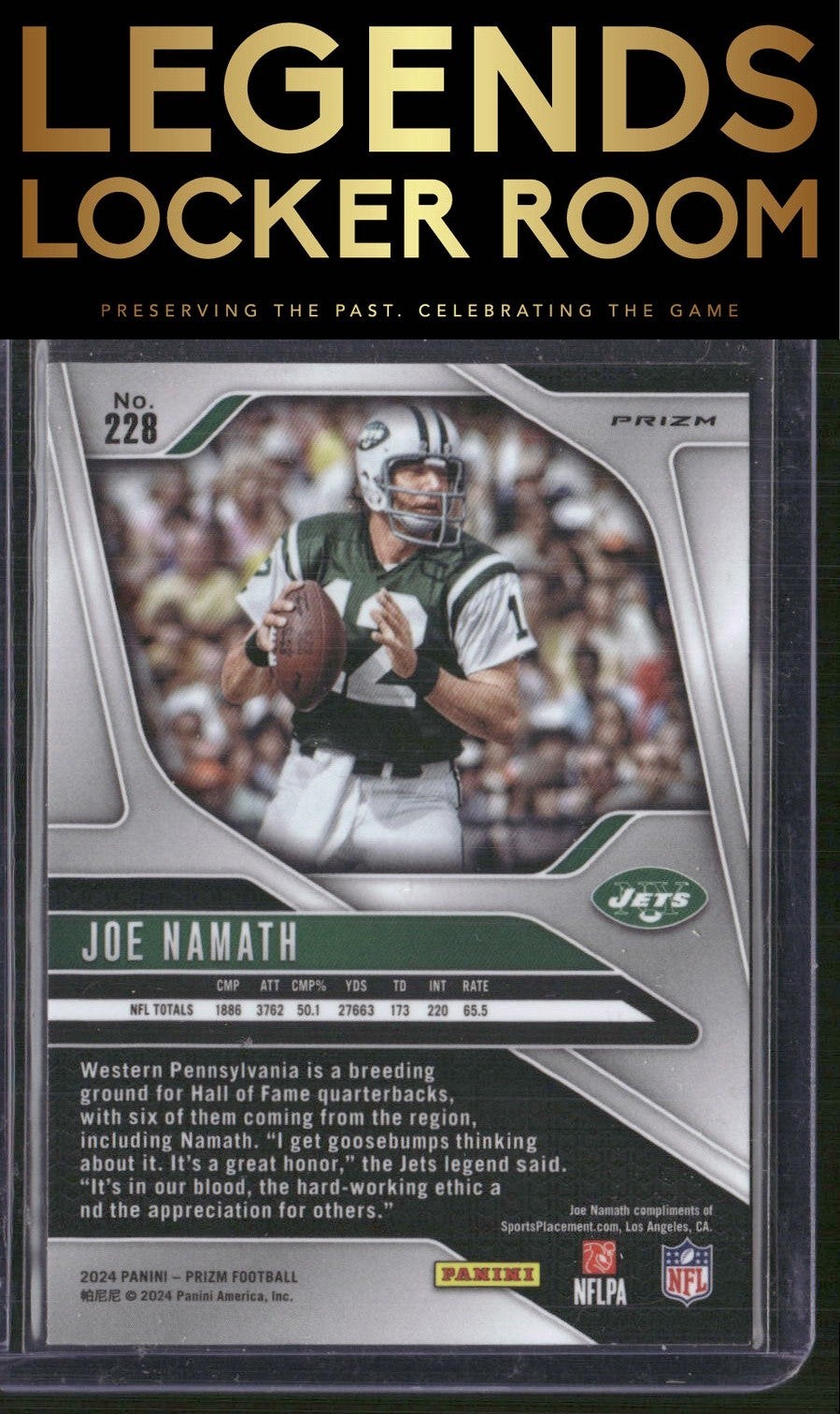 2024 Panini Prizm #228 Joe Namath Silver