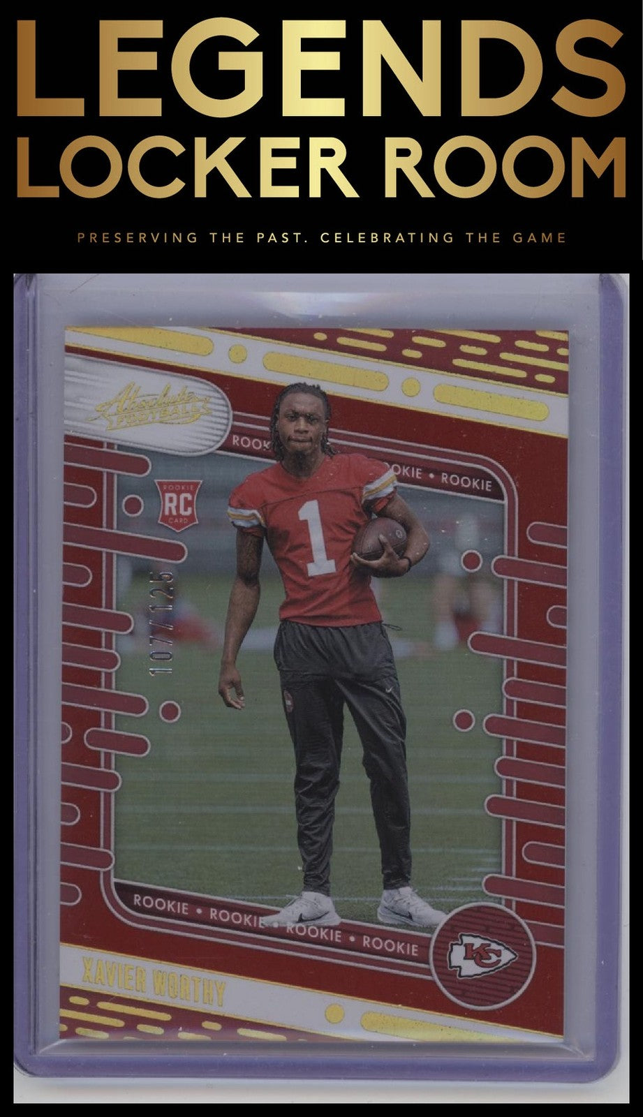 2024 Panini Absolute #128 Xavier Worthy Red Spectrum #/125
