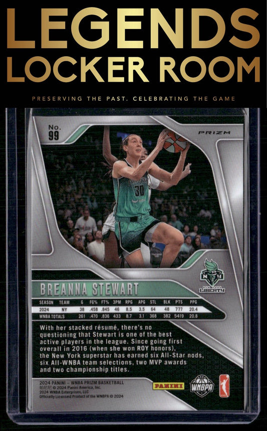 2024 Panini Prizm WNBA #99 Breanna Stewart Silver Prizms
