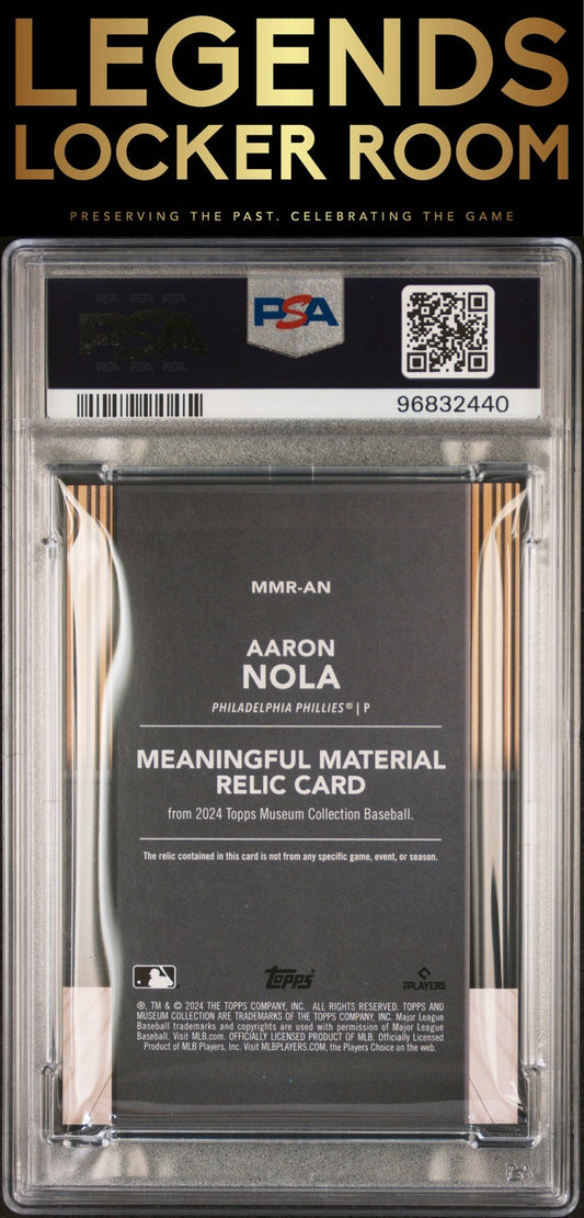 2024 Topps Museum Collection Meaningful Material Relics #AN Aaron Nola PSA 10