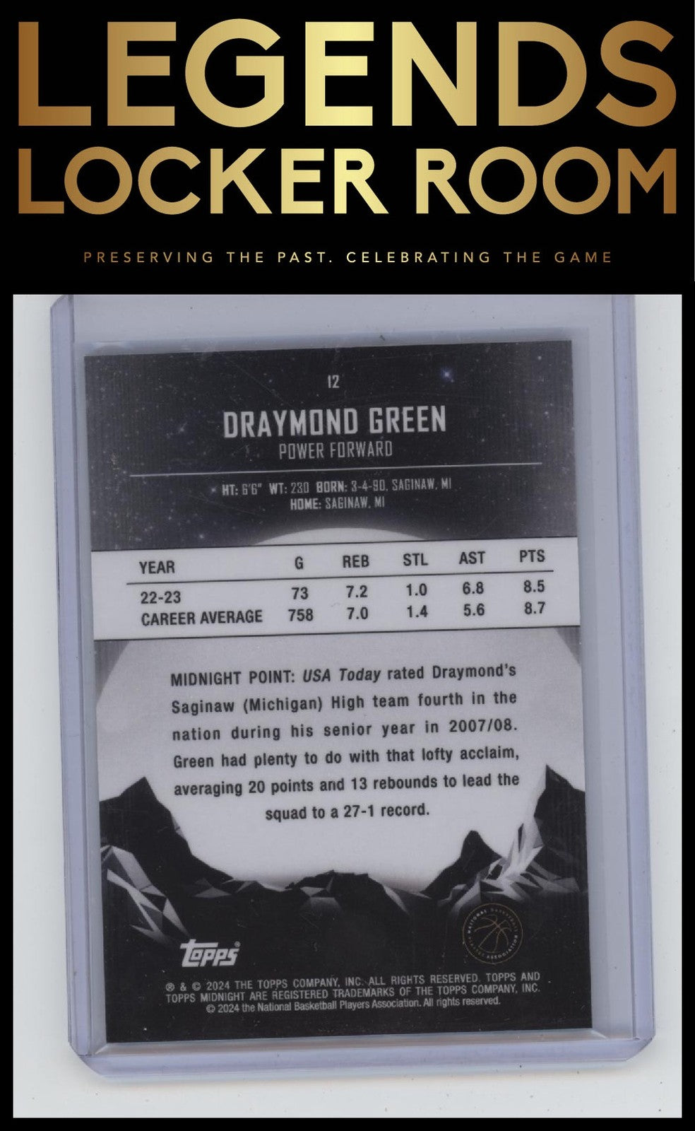 2023-24 Topps Midnight #12 Draymond Green