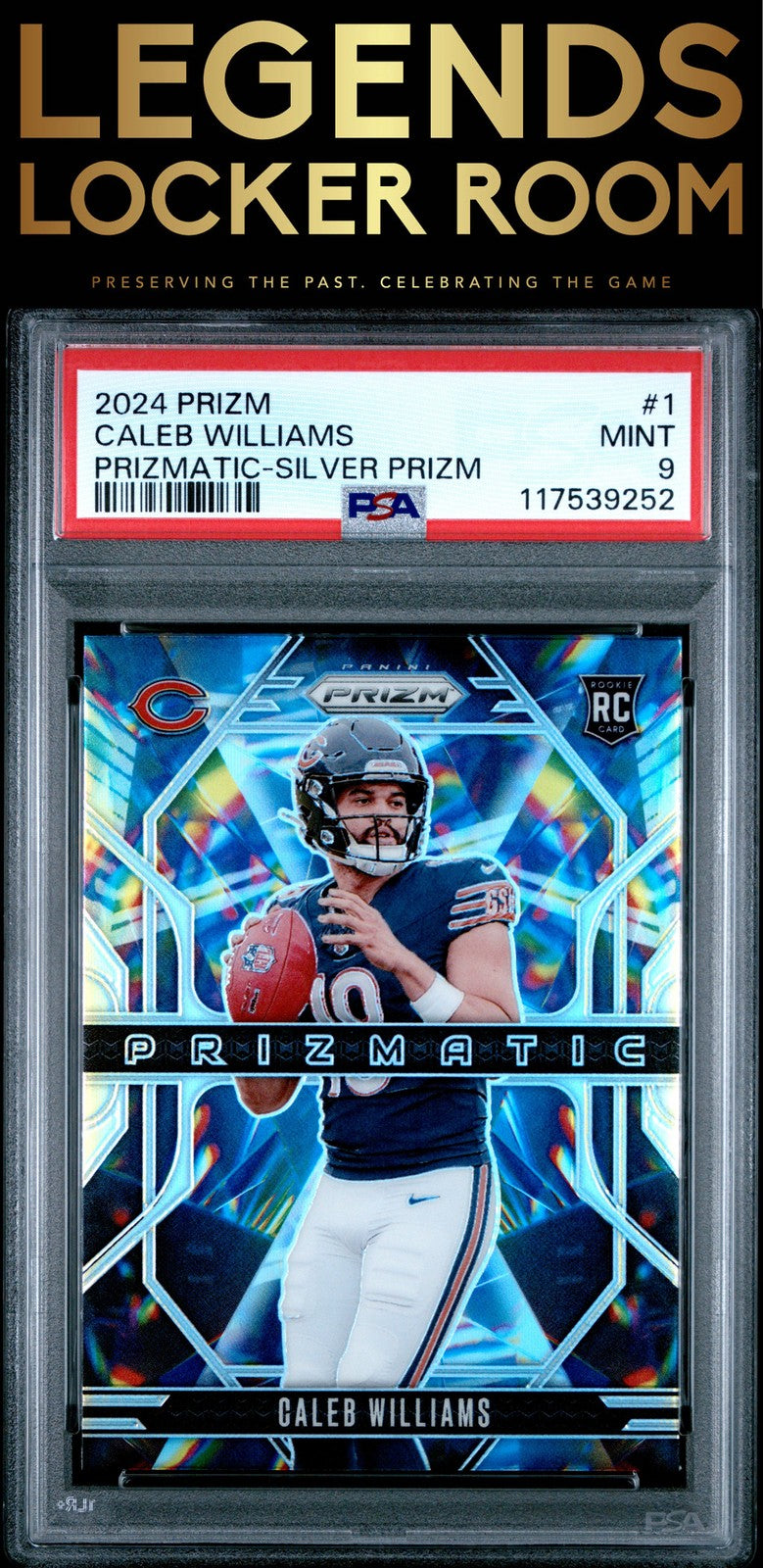 2024 Panini Prizm Prizmatic #1 Caleb Williams Prizmatic-Silver Prizm PSA 9