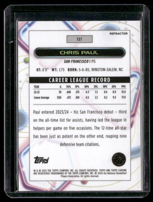 2023-24 Topps Chrome Cosmic #121 Chris Paul Refractors