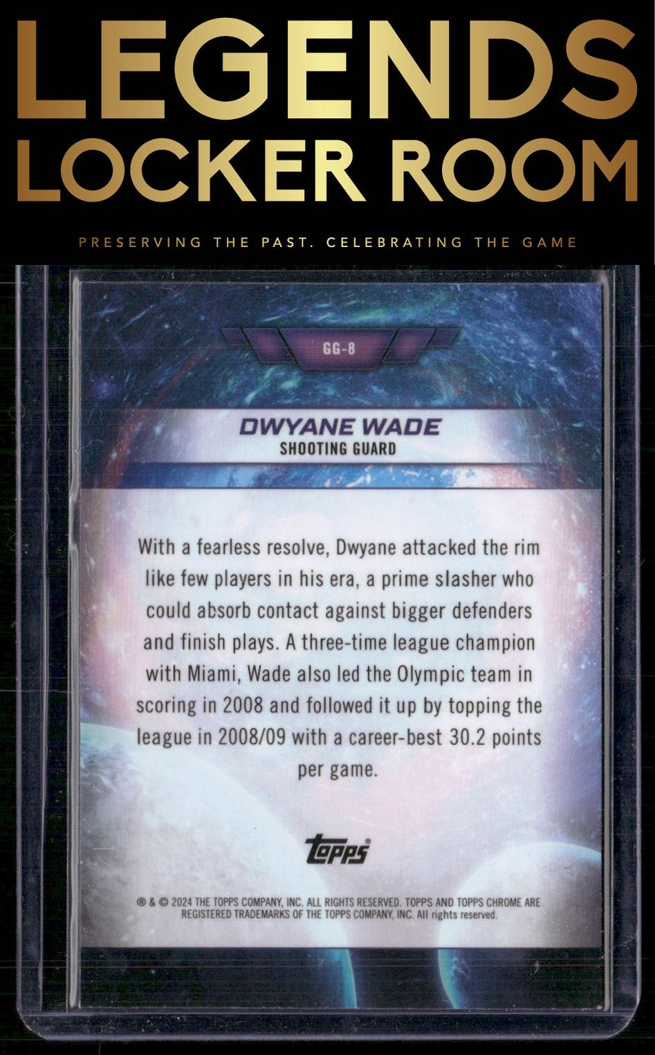 2023-24 Topps Chrome Cosmic #GG-8 Dwyane Wade Galaxy Greats