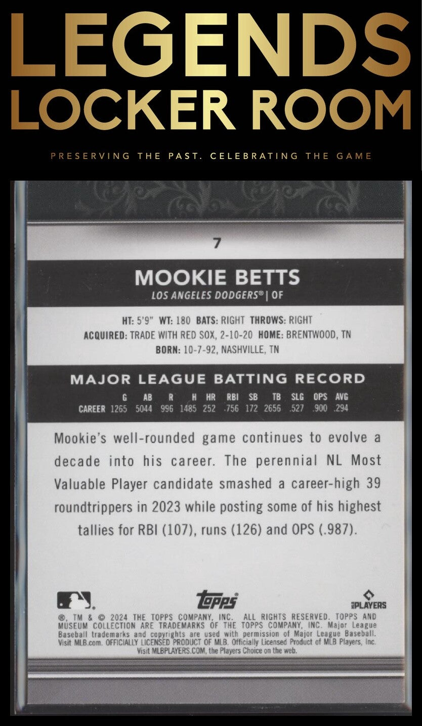 2024 Topps Museum Collection #7 Mookie Betts