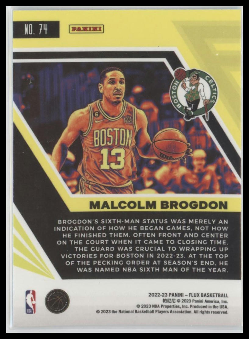 2022-23 Panini Flux #74 Malcolm Brogdon