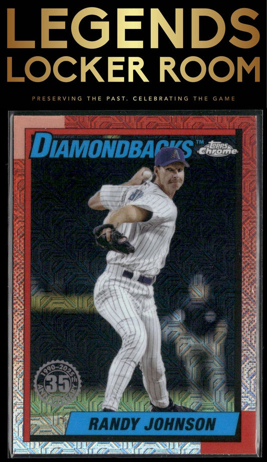 2025 Topps Randy Johnson 1990 Topps Baseball 35th Anniversary Chrome Mojo