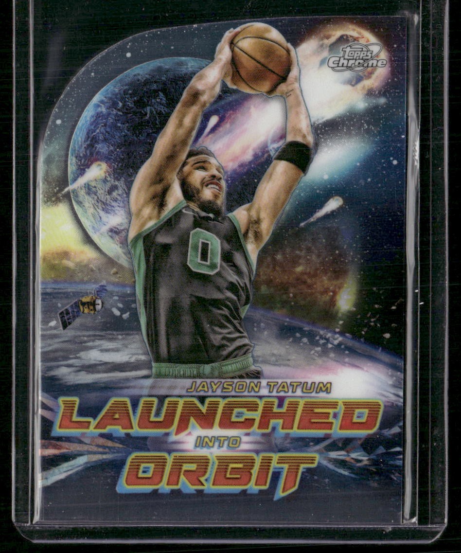 2023-24 Topps Chrome Cosmic #LIO-11 Jayson Tatum Launched Into Orbit
