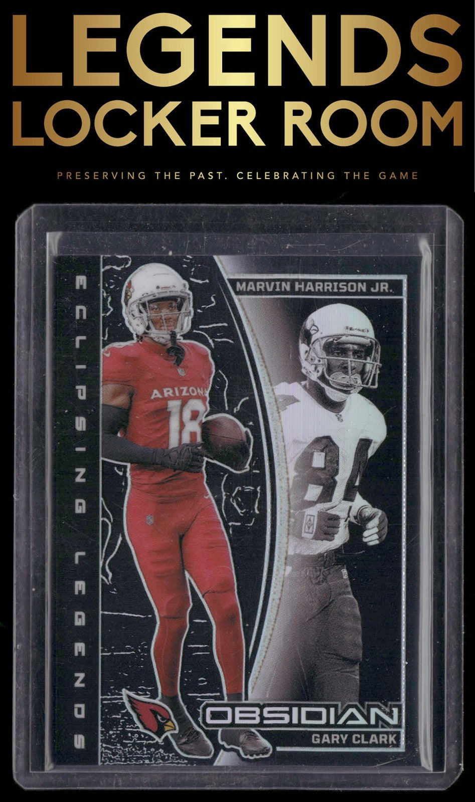 2024 Panini Obsidian #12 Gary Clark / Marvin Harrison Jr. Eclipsing Legends