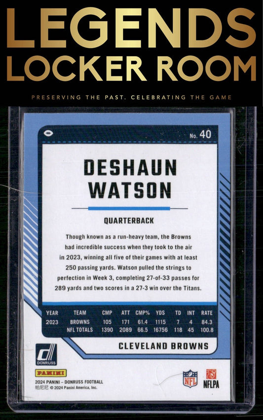 2024 Donruss #40 Deshaun Watson Press Proof Red