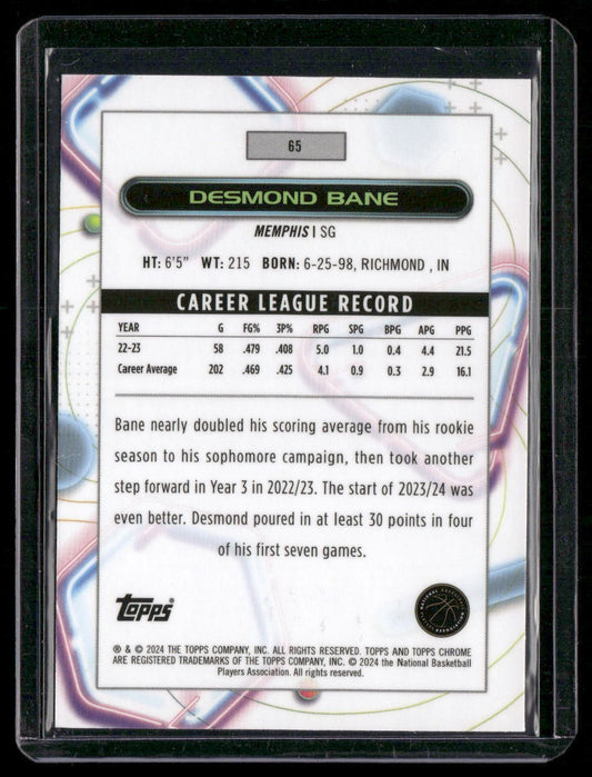 2023-24 Topps Chrome Cosmic #65 Desmond Bane