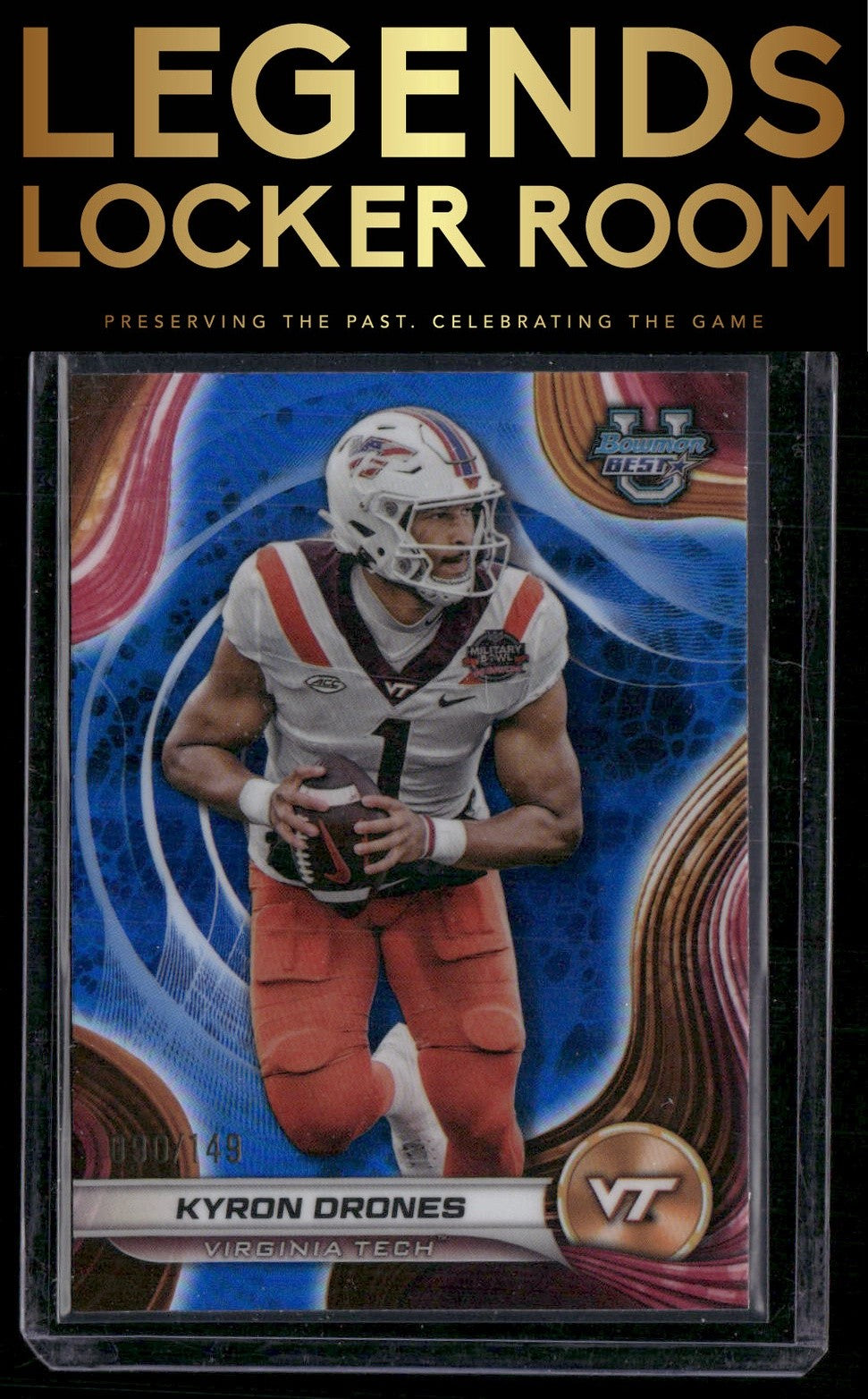 2024 Bowman University Best #52 Kyron Drones Blue Refractor #/149