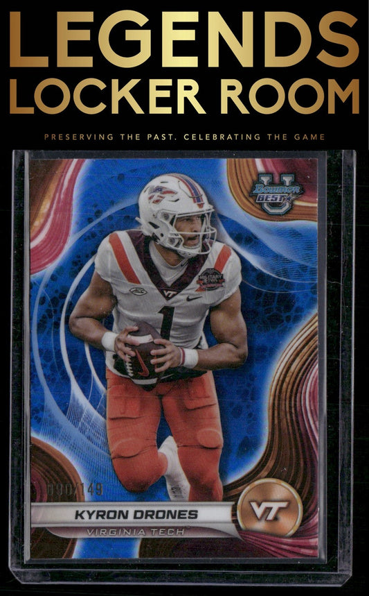 2024 Bowman University Best #52 Kyron Drones Blue Refractor #/149