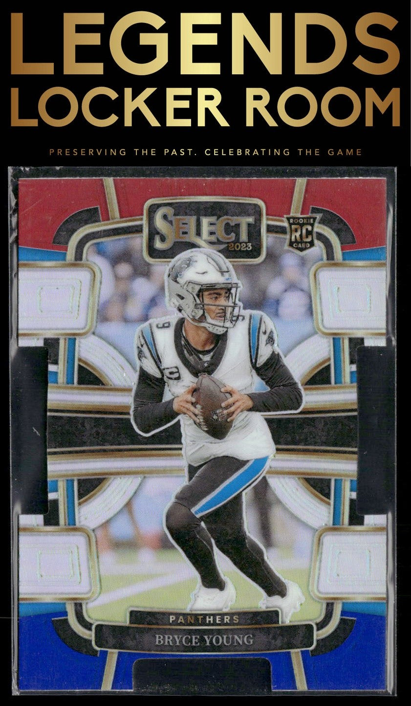 2023 Panini Select #14 Bryce Young Red and Blue Prizms Die Cuts