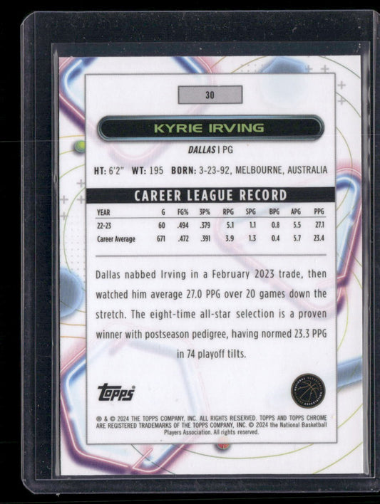 2023-24 Topps Chrome Cosmic #30 Kyrie Irving Nucleus Refractors
