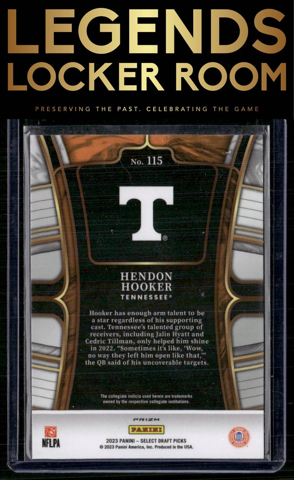 2023 Panini Select Draft Picks #115 Hendon Hooker Silver Prizm