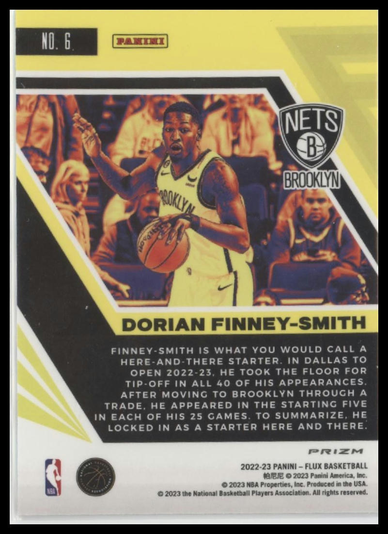 2022-23 Panini Flux #6 Dorian Finney-Smith Red Cracked Ice