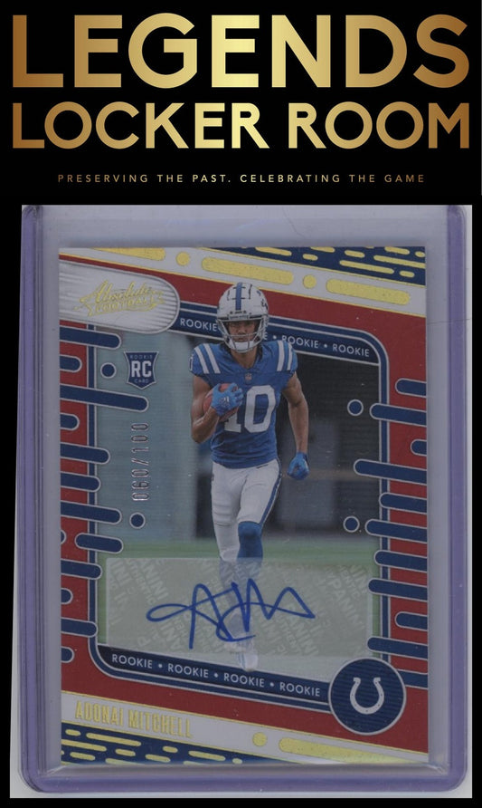 2024 Panini Absolute #151 Adonai Mitchell Signature Rookies Spectrum Red #/100