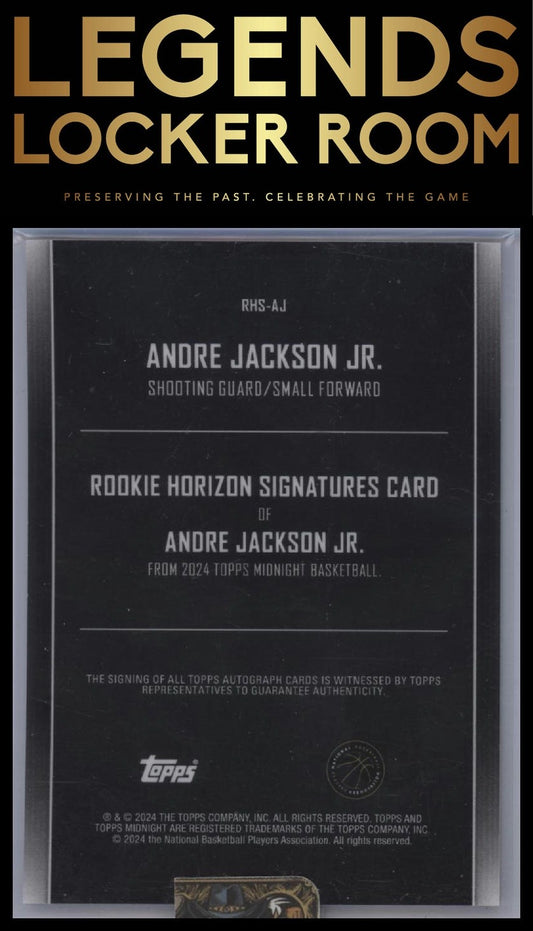 2023-24 Topps Midnight #RHS-AJ Andre Jackson Jr. Rookie Horizon Signatures
