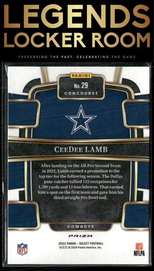2023 Panini Select #29 CeeDee Lamb Silver Prizms