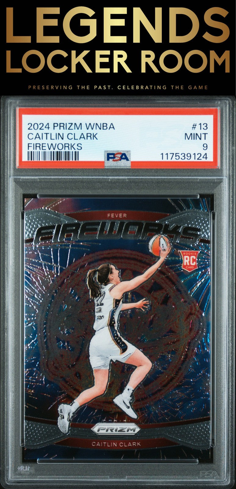 2024 Panini Prizm Wnba Fireworks #13 Caitlin Clark Fireworks PSA 9