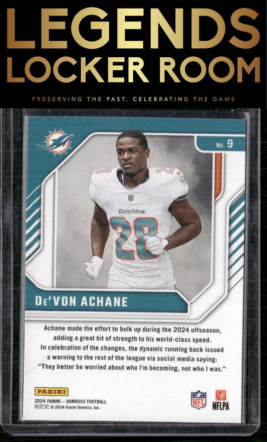 2024 Donruss #9 De'Von Achane The Elite Series