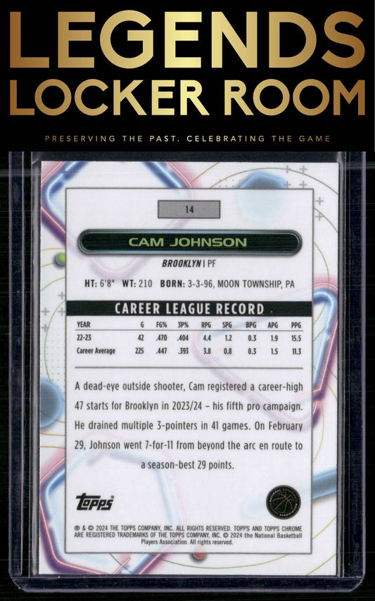 2023-24 Topps Chrome Cosmic #14 Cam Johnson