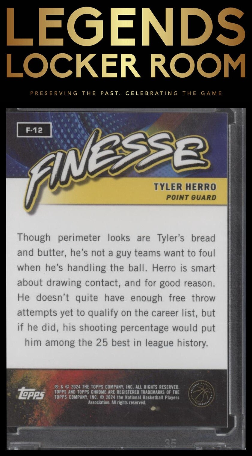 2023-24 Topps Chrome #F-12 Tyler Herro Finesse Refractor /25