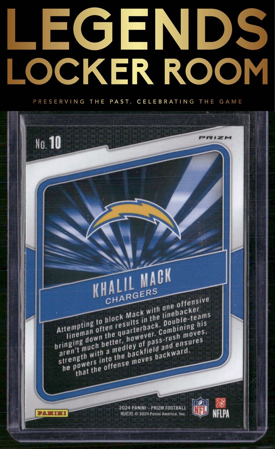 2024 Panini Prizm #10 Khalil Mack Hype Silver Prizm