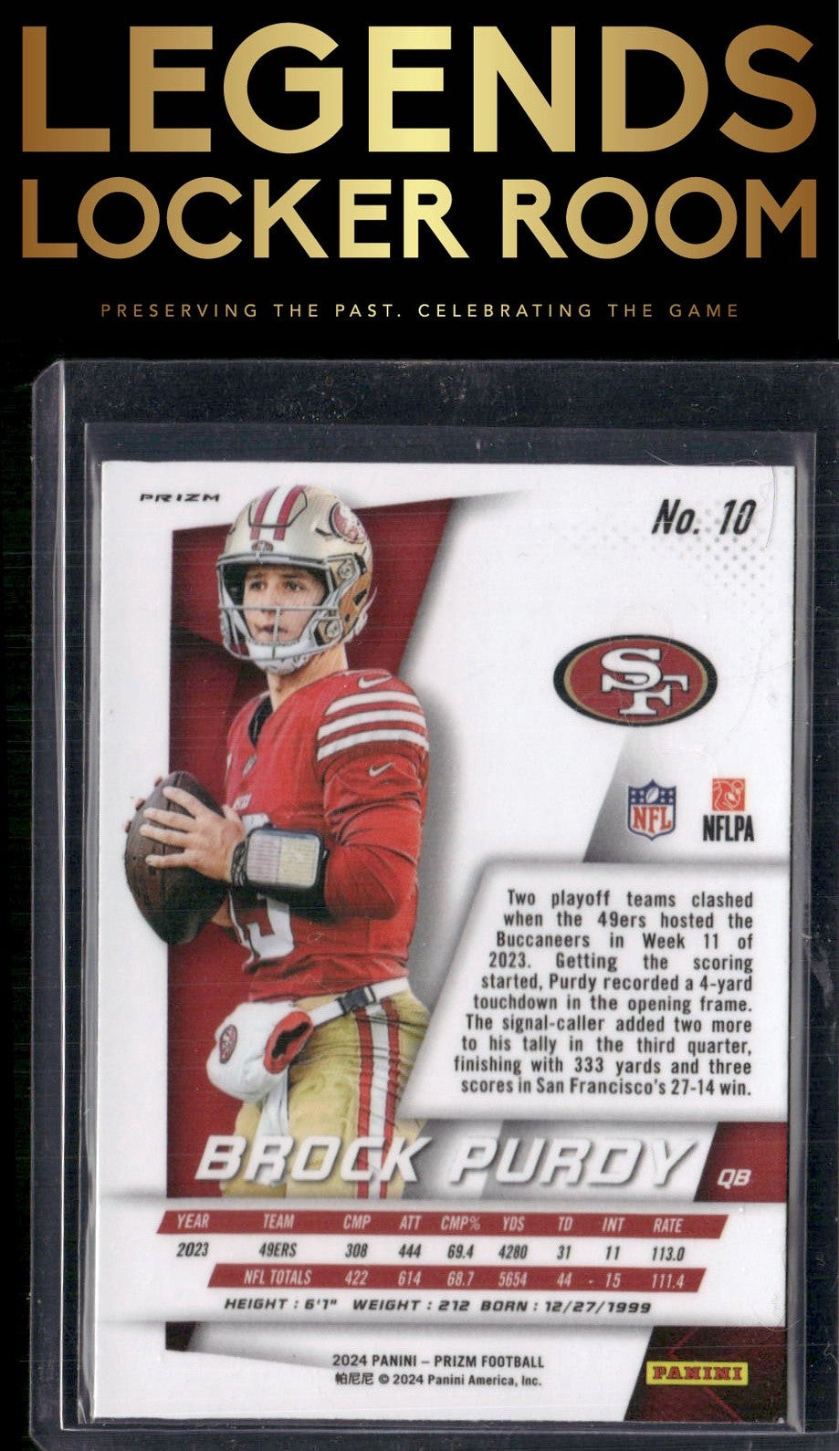 2024 Panini Prizm #10 Brock Purdy Prizm Flashback Silver Prizm