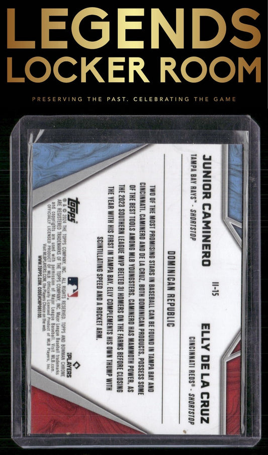 2024 Bowman Chrome #II-15 Elly De La Cruz / Junior Caminero International Impact